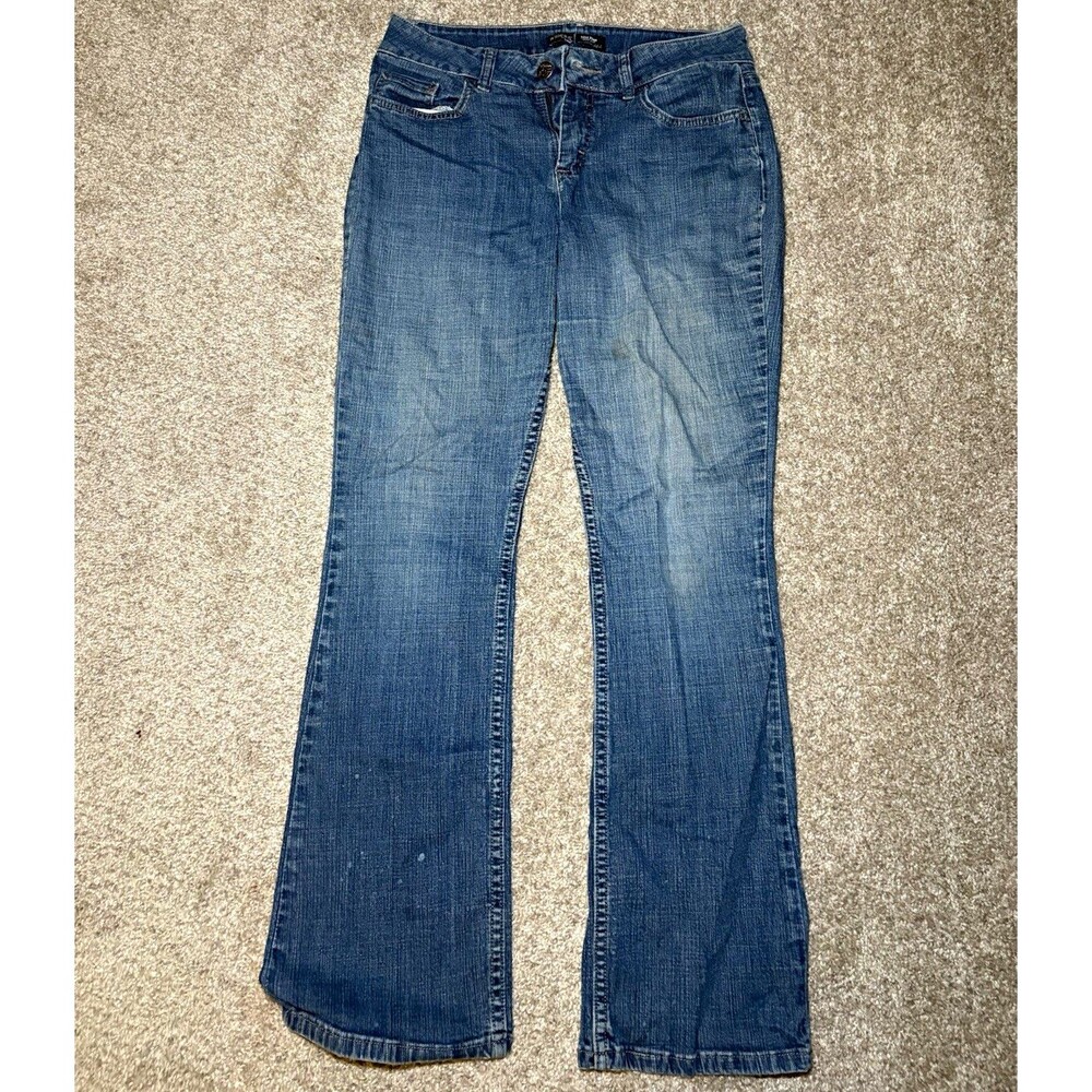 Riders by Lee Women's Mid-Rise Bootcut Medium Wash Stretch Denim Jeans Size 6